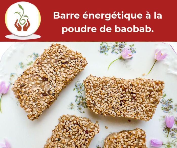 Barre énergétique à la poudre de baobab