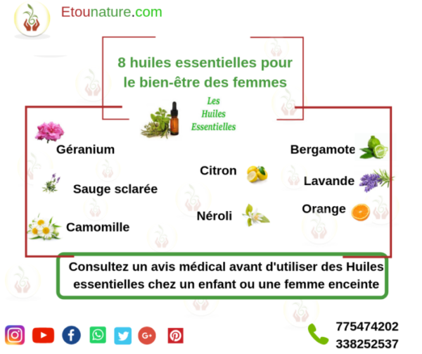 8 huiles essentielles pour le bien-être des femmes
