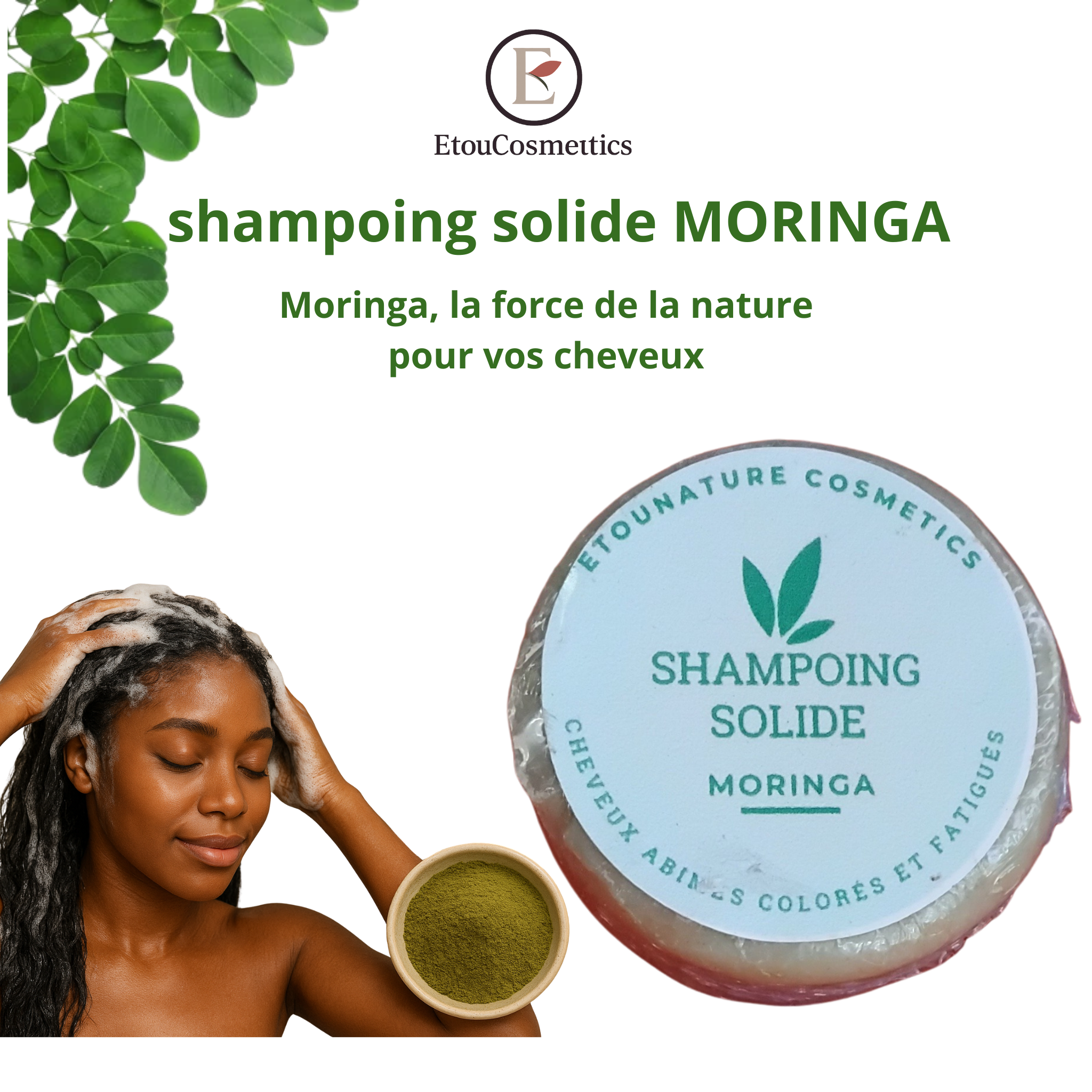 Shampoing solide au moringa